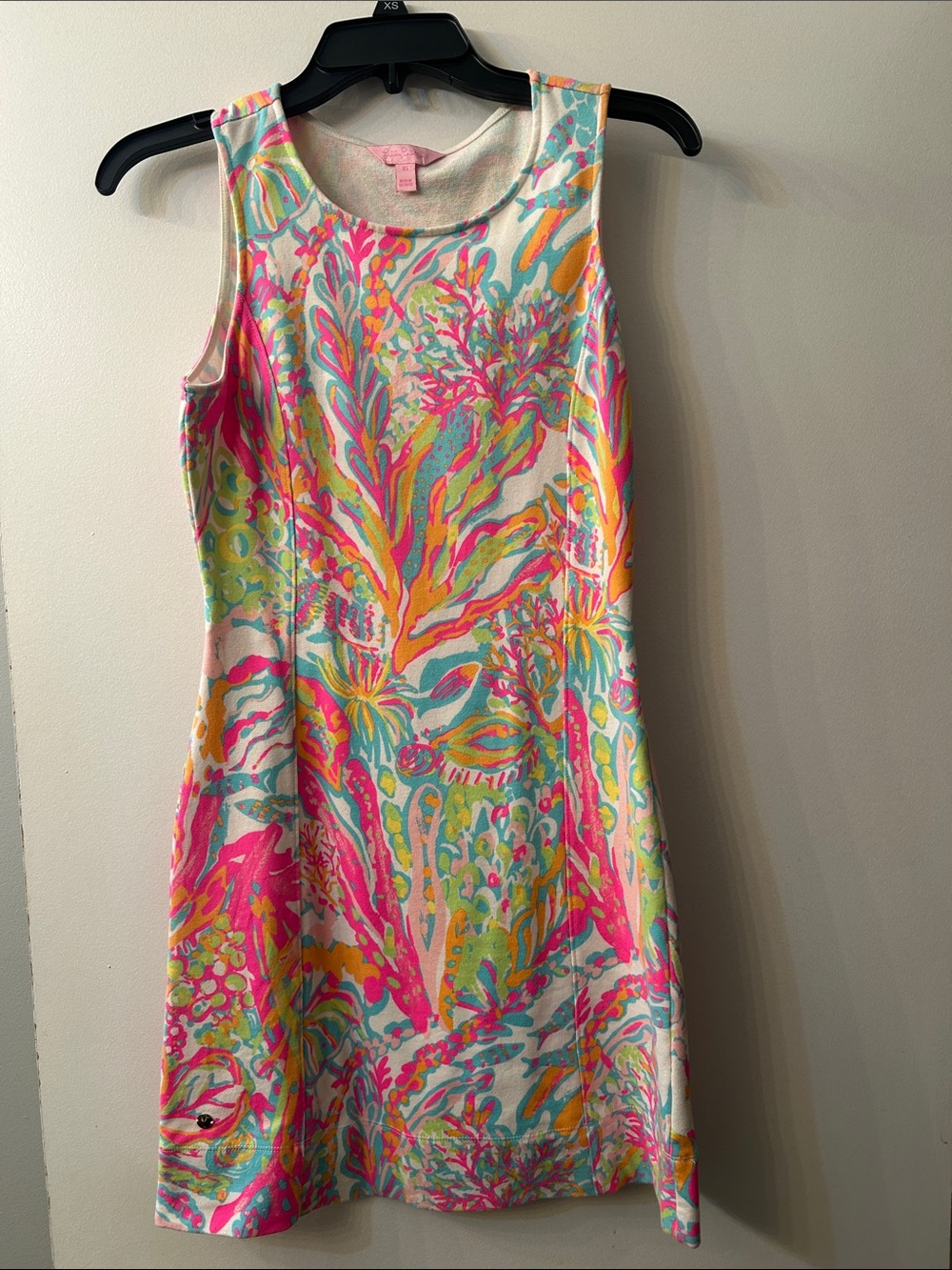 Lilly Pulitzer Sleeveless Tropical Shift Dress - Pink, Aqua & Yellow